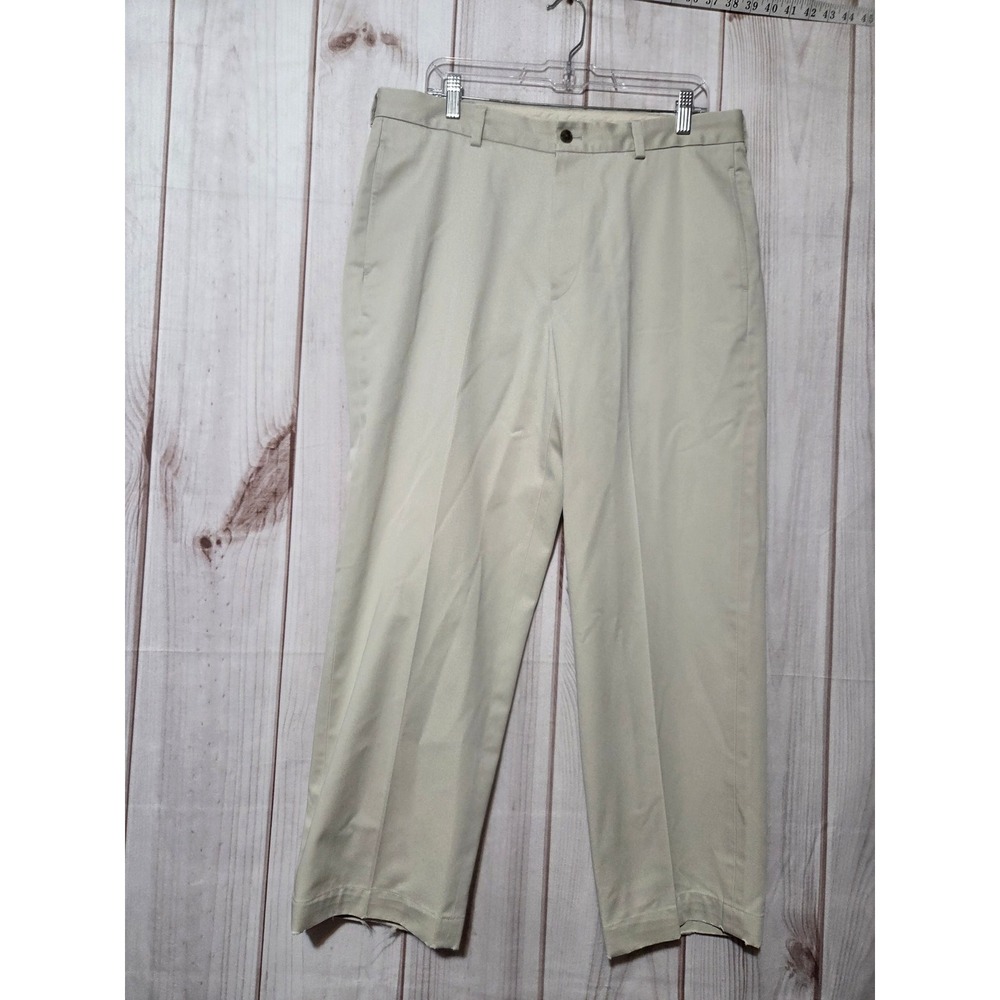 Brooks Brothers Advantage Chino Hudson Men 36x30 Khaki Tan Cotton Pants‎ 35x28